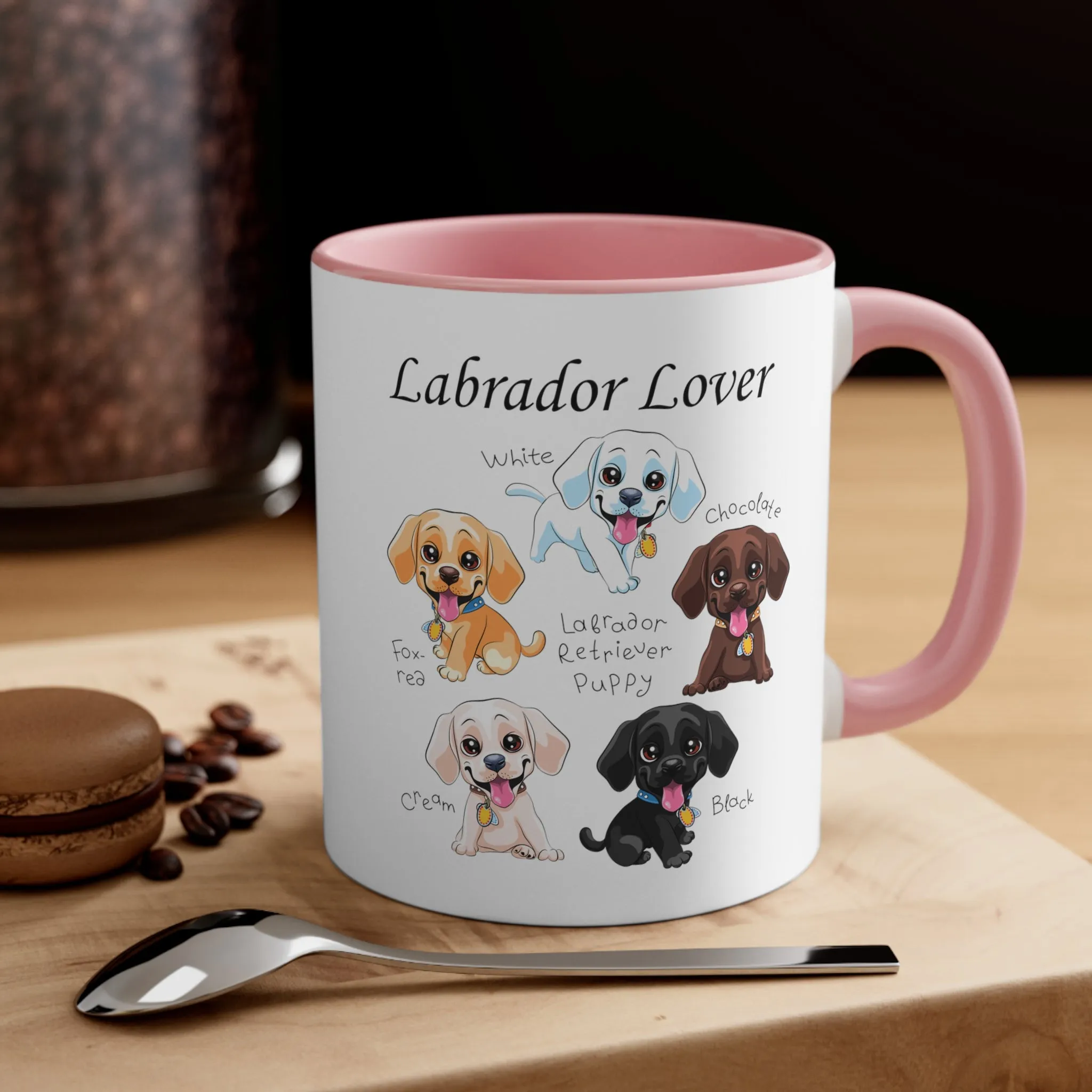 Labrador Love in Every Sip - Personalized 11 oz Multi-Color Coffee Mugs for Dog Lovers