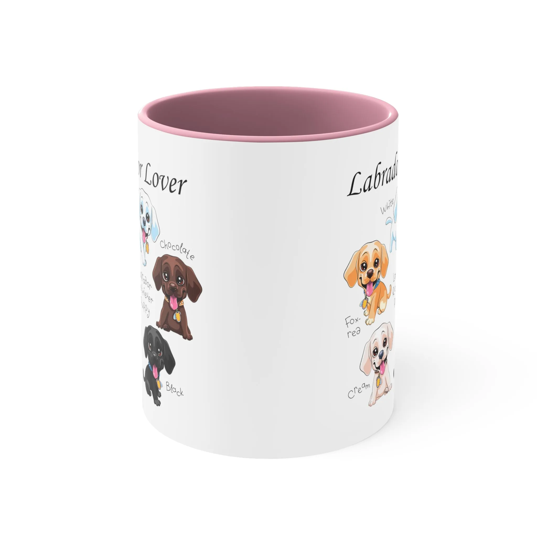 Labrador Love in Every Sip - Personalized 11 oz Multi-Color Coffee Mugs for Dog Lovers