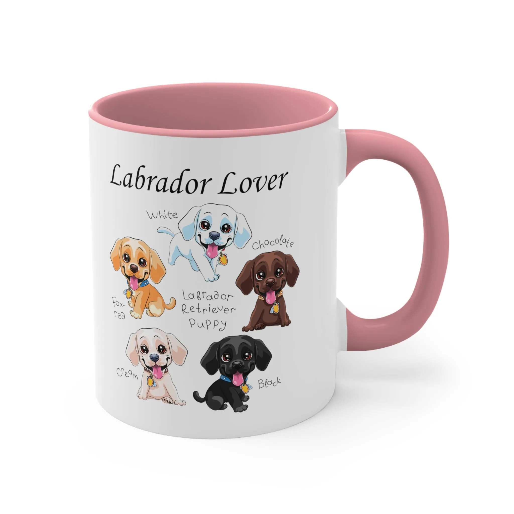 Labrador Love in Every Sip - Personalized 11 oz Multi-Color Coffee Mugs for Dog Lovers