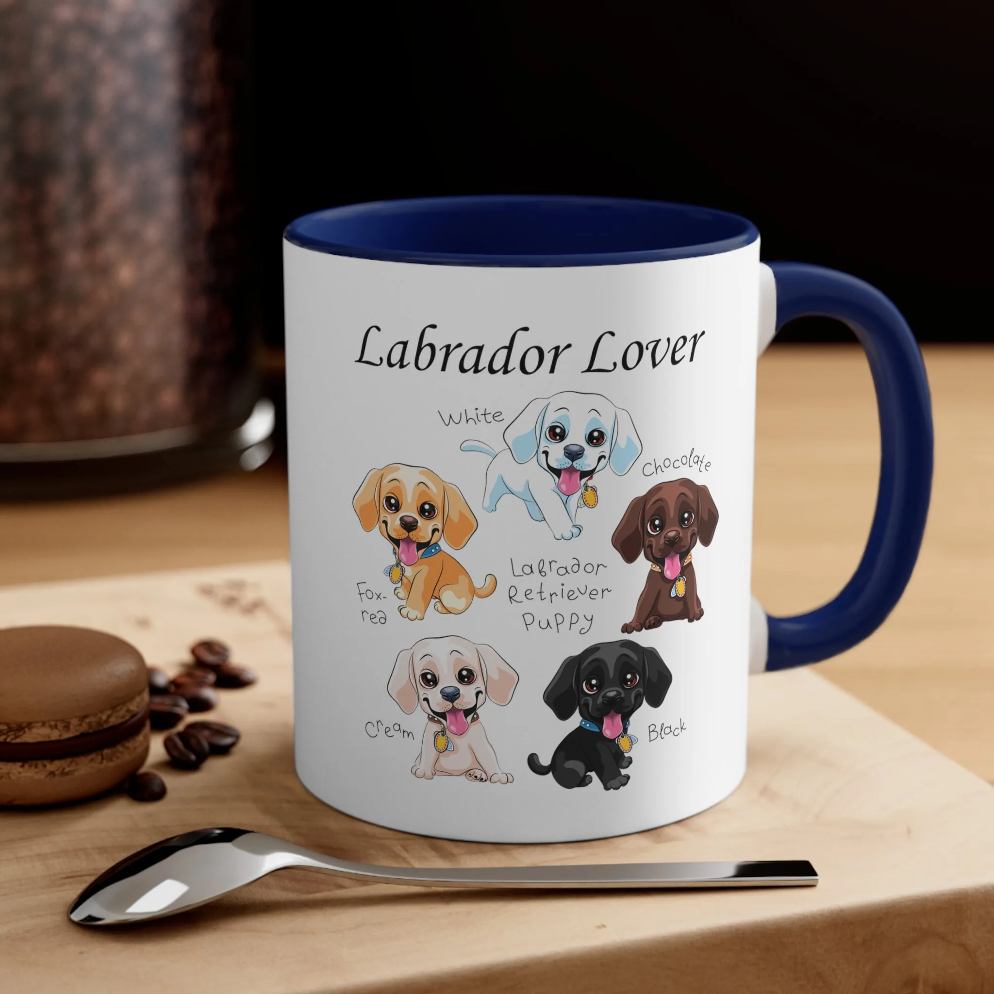 Labrador Love in Every Sip - Personalized 11 oz Multi-Color Coffee Mugs for Dog Lovers