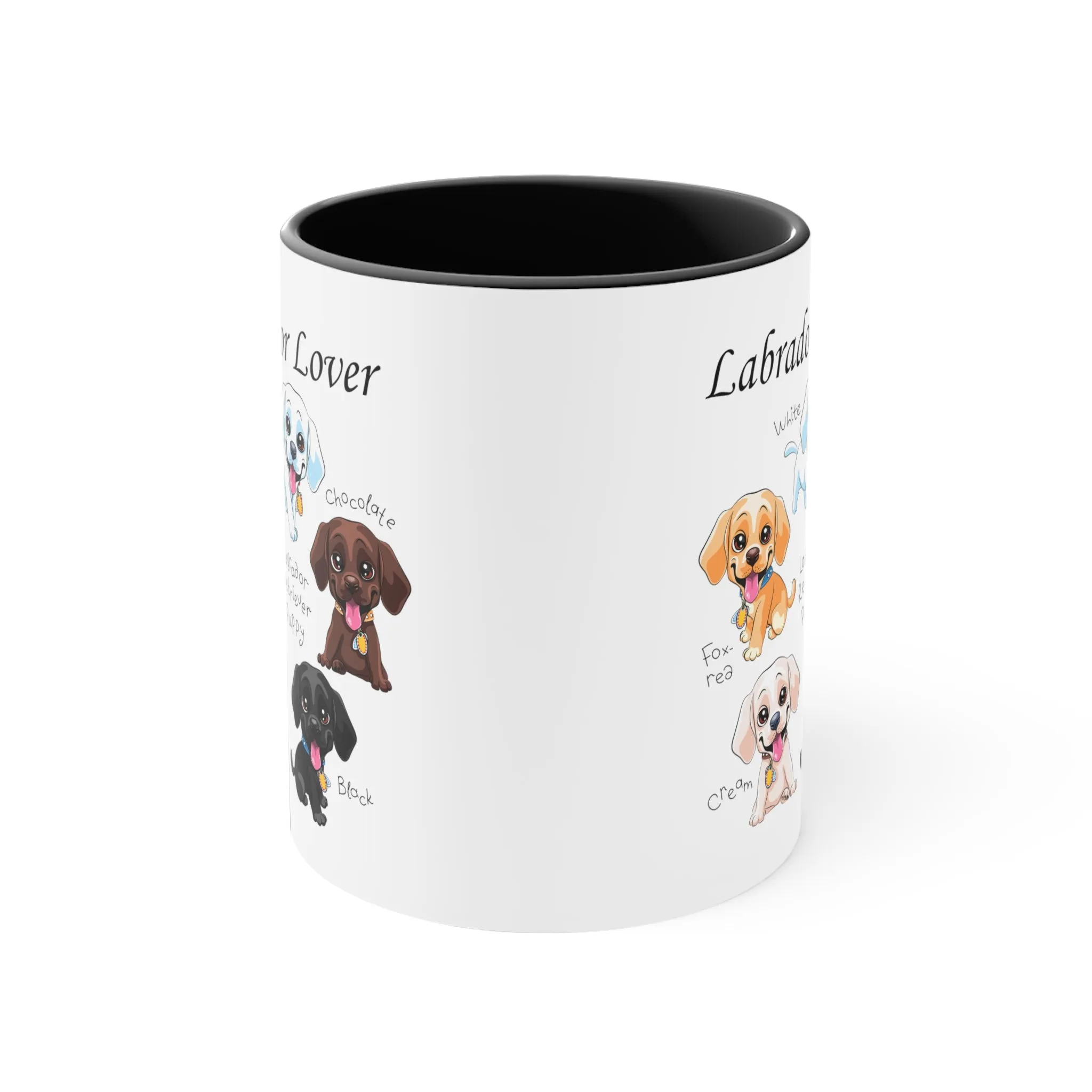 Labrador Love in Every Sip - Personalized 11 oz Multi-Color Coffee Mugs for Dog Lovers