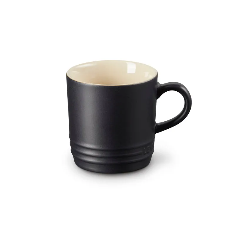 Le Creuset Stoneware Cappuccino Mug Satin Black 200ml