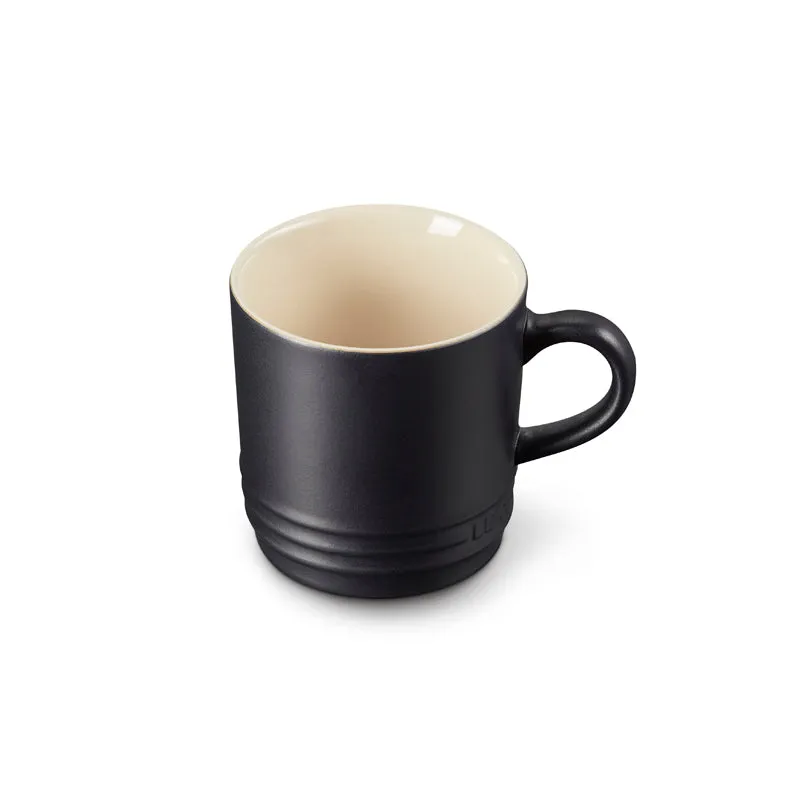 Le Creuset Stoneware Cappuccino Mug Satin Black 200ml