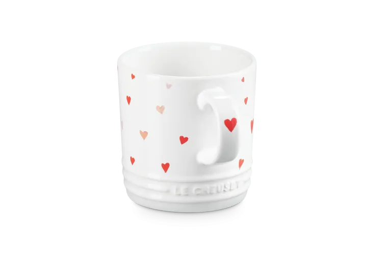 Le Creuset Stoneware Mug White with Hearts 350ml