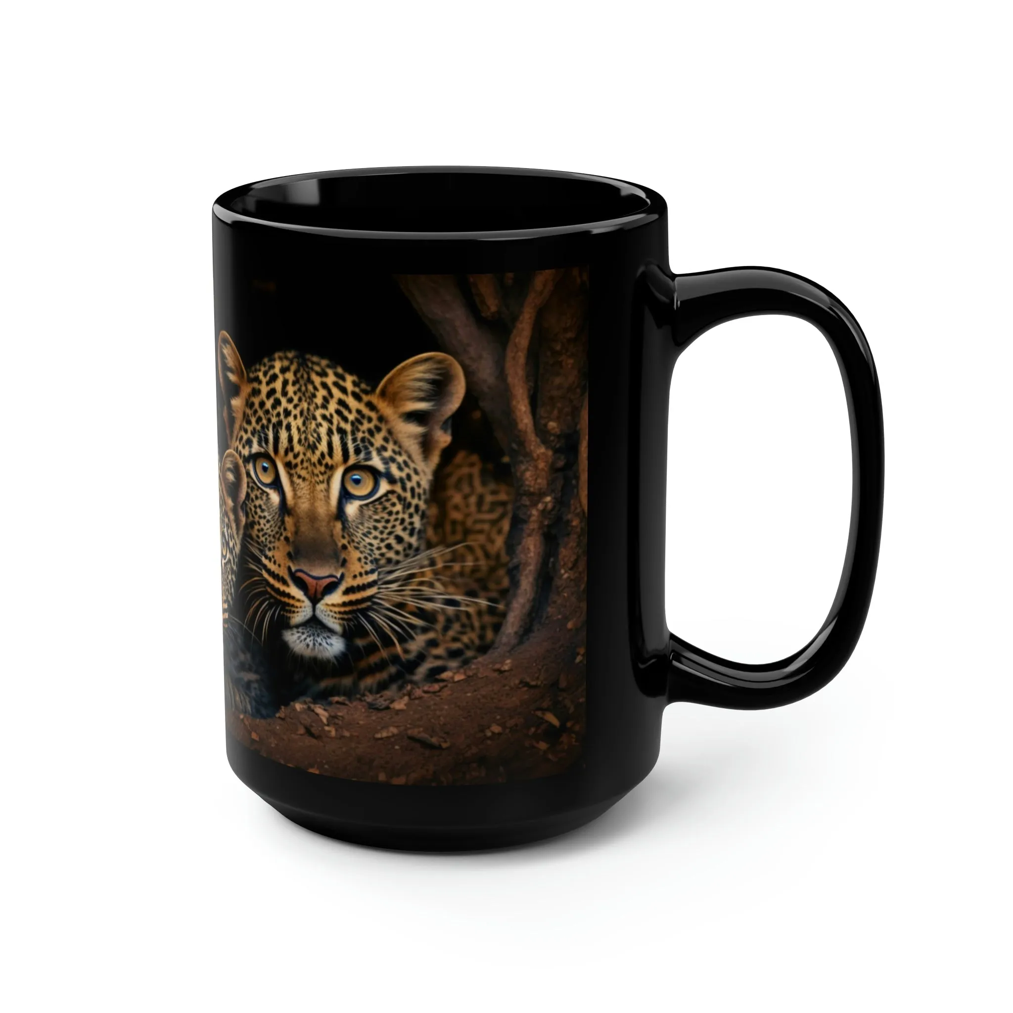 Leopard Family - 15 oz Coffee Mug - leopard Mug, leopard Coffee Mug, leopard Gift, leopard Gifts, leopard Coffee Mug, leopard Lover Gift, leopard Lover Gifts, Safari Gift