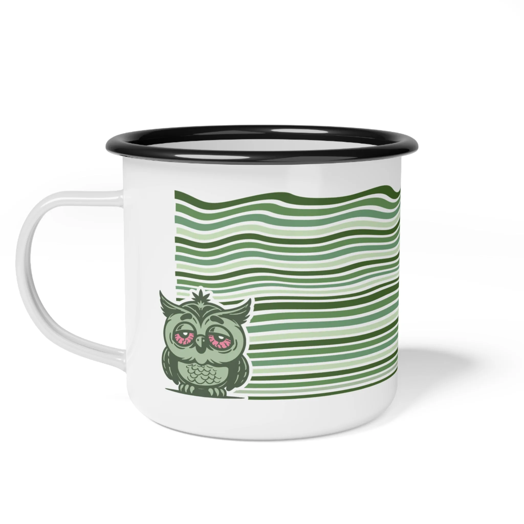 LIL GREEN BUDS - "Kush" the Owl - Camping Mug