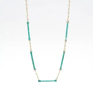 Lines of Patina Necklace