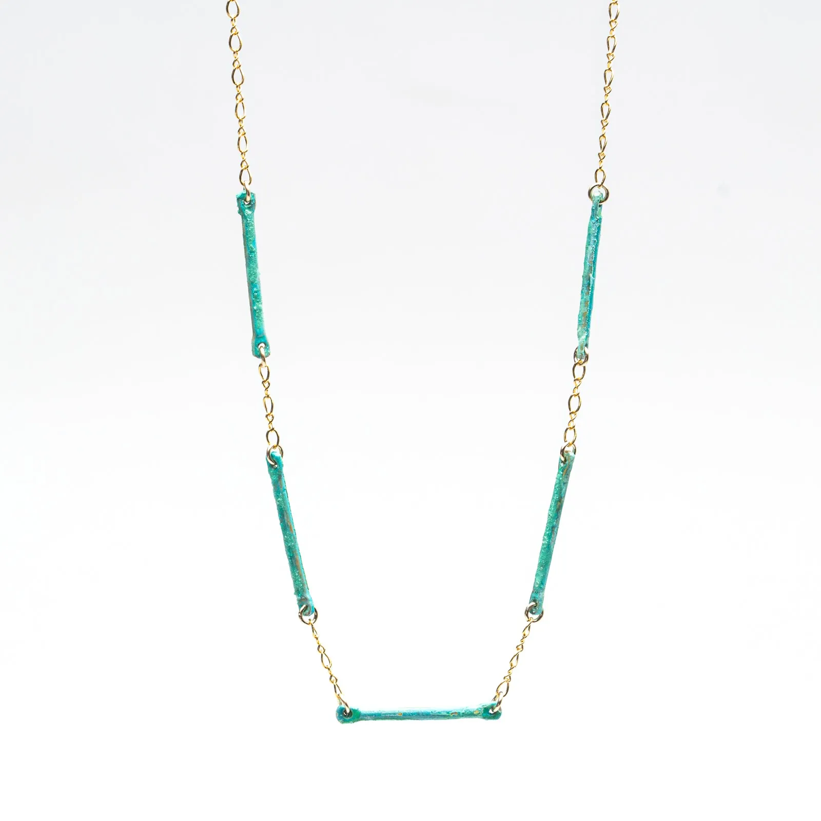 Lines of Patina Necklace