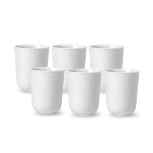 Lyngby Porcelæn Rhombe Mug Set, 6 pcs.