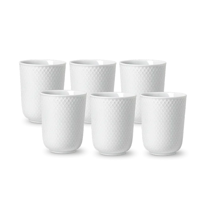 Lyngby Porcelæn Rhombe Mug Set, 6 pcs.