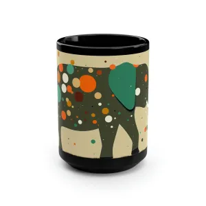 Mid Century Modern Elephant - 15 oz Coffee Mug