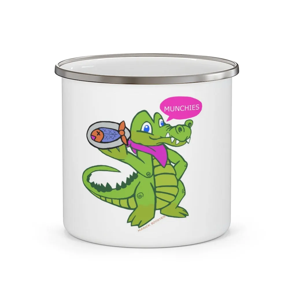 Munchies the Crocodile Enamel Camping Mug