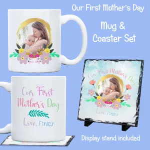 Our First Mother's Day Mug and Coaster Set