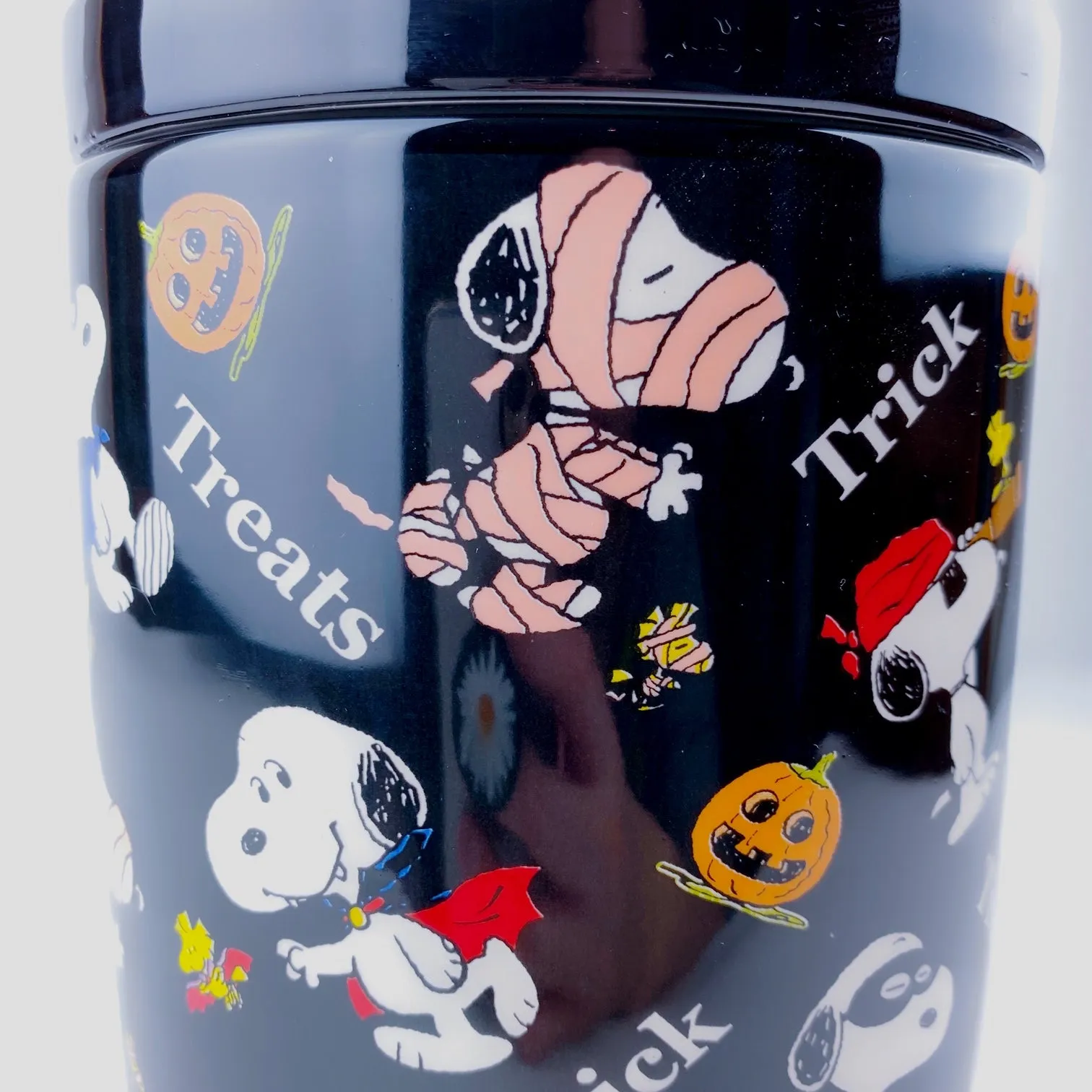 Peanuts Charlie Brown & Friends & Snoopy In Custom 'Treat or Trick' Cookie Jar Canister