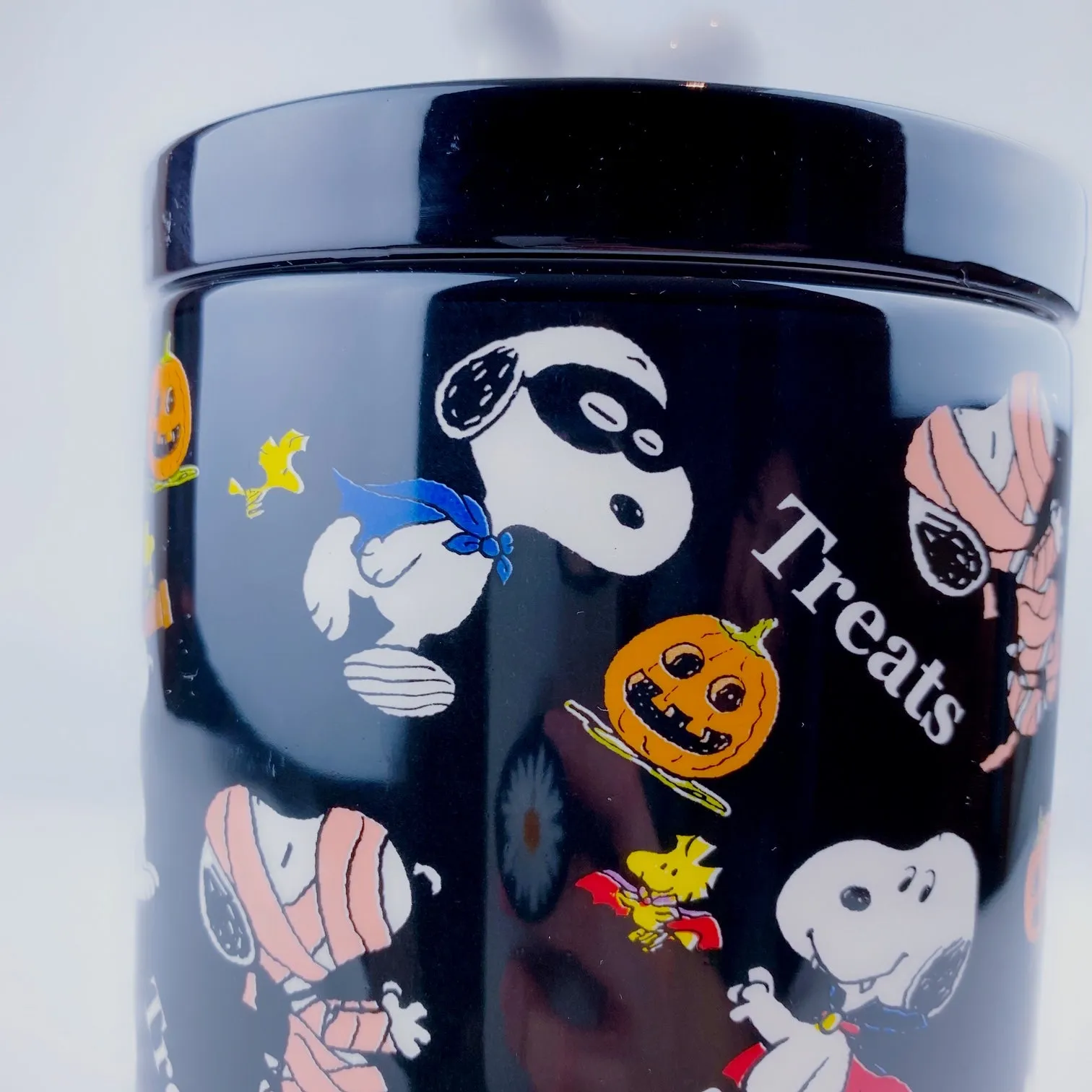 Peanuts Charlie Brown & Friends & Snoopy In Custom 'Treat or Trick' Cookie Jar Canister