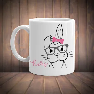 Personalised Easter Bunny Mug with Name, Custom Easter Hot Chocolate Mug, Kids Easter Cup, Easter Gift, Easter Decor