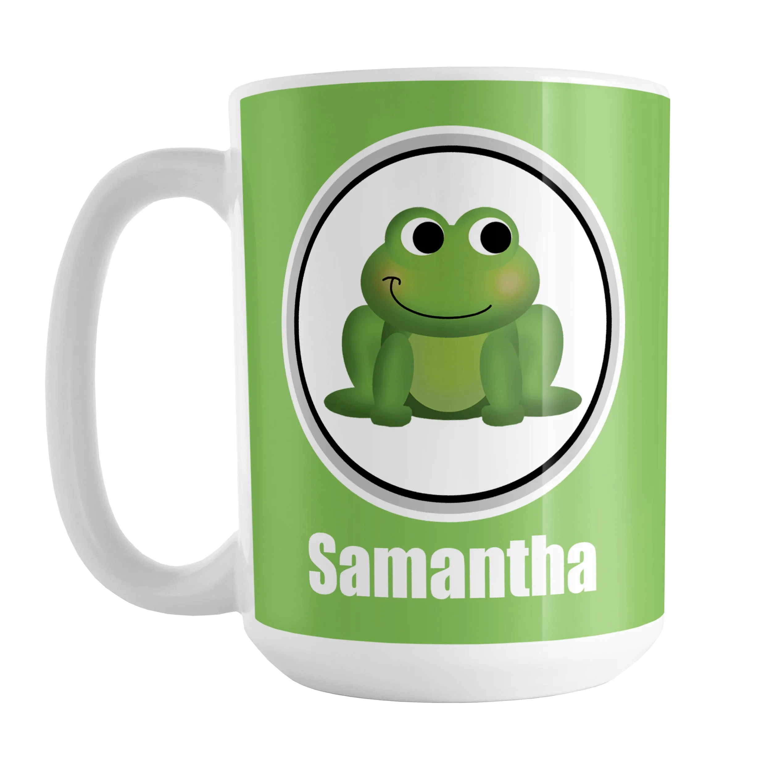 Personalized Adorable Green Frog Mug