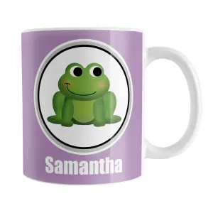 Personalized Adorable Purple Frog Mug