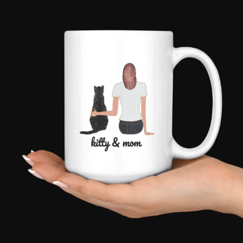 Personalized Cat Mug Cat Lover Gift Gifts For Cat Mom