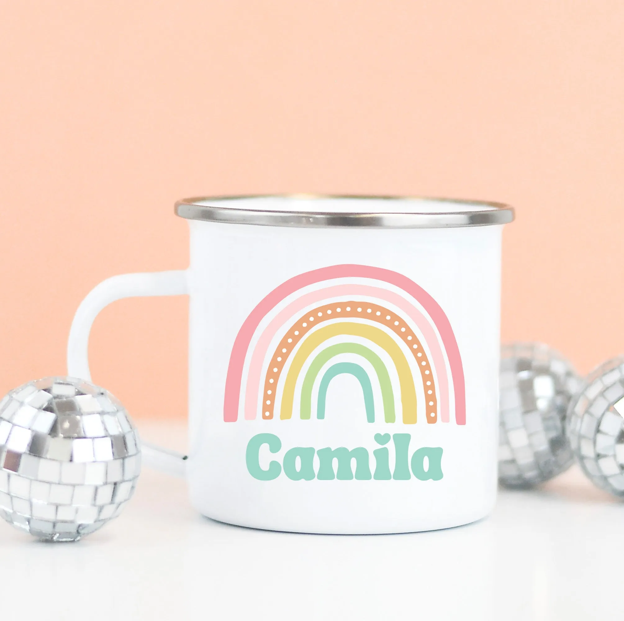 Personalized Rainbow Kid's Camp Cup