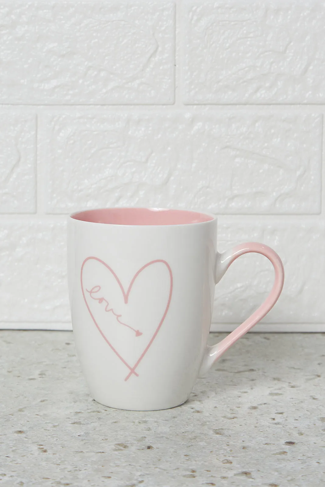 Pink Love Mug With Gold Design (12.5Oz)