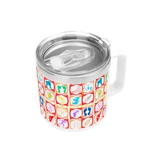 Podiatrist Icons 14oz Stainless Steel Coffee Mug Coffee Cup with Lid and Handle