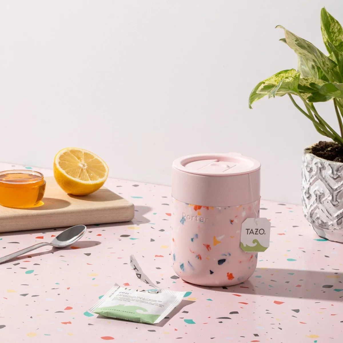 Porter Terrazzo Ceramic Mug Blush 355ml