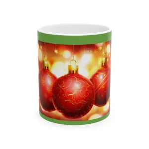 Princess Grace Festive Christmas Ornament Ceramic Mug - Holiday Cheer for Hot Drinks