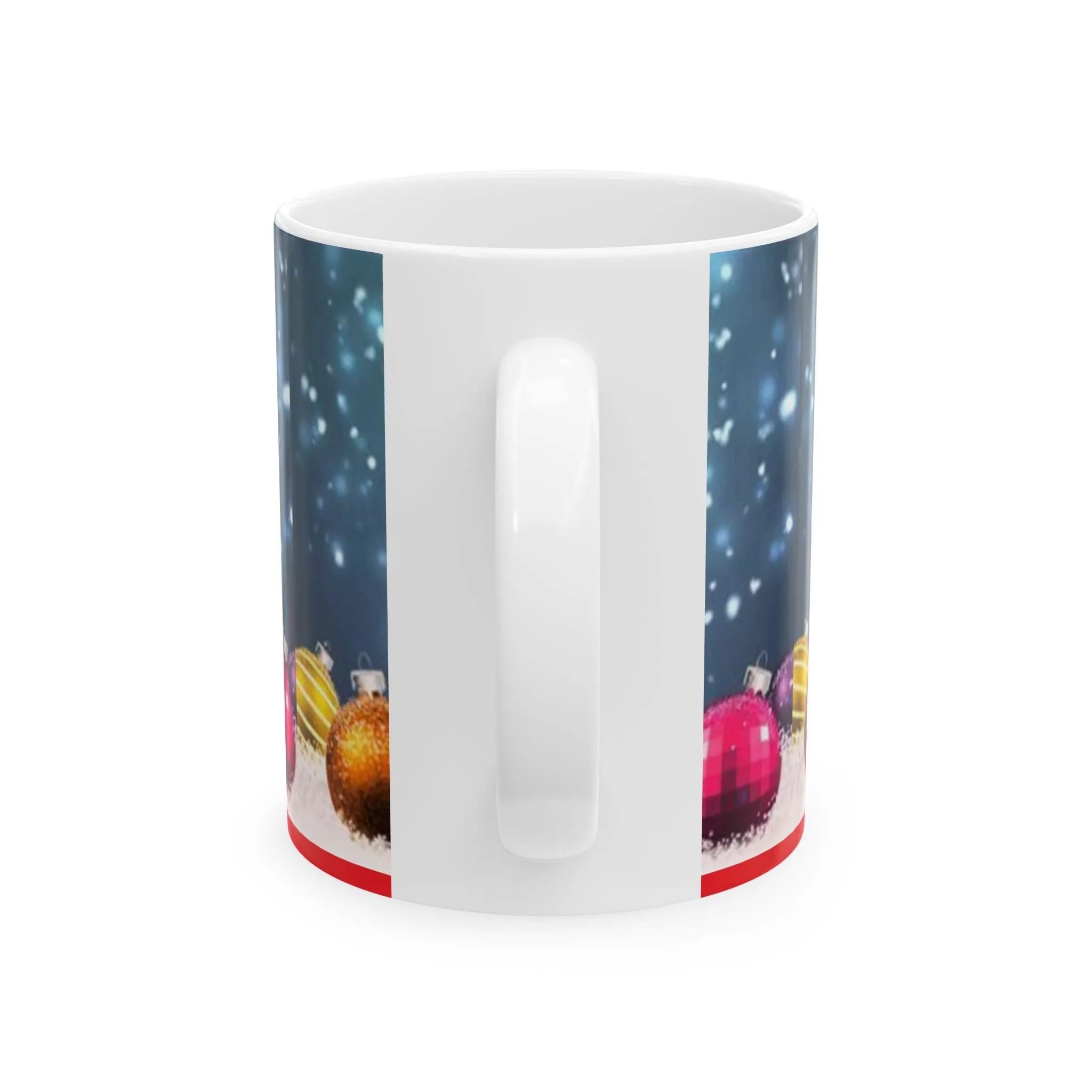 Princess Grace Festive Ornaments Ceramic Mug - Holiday Coffee Cup for Christmas Celebrations