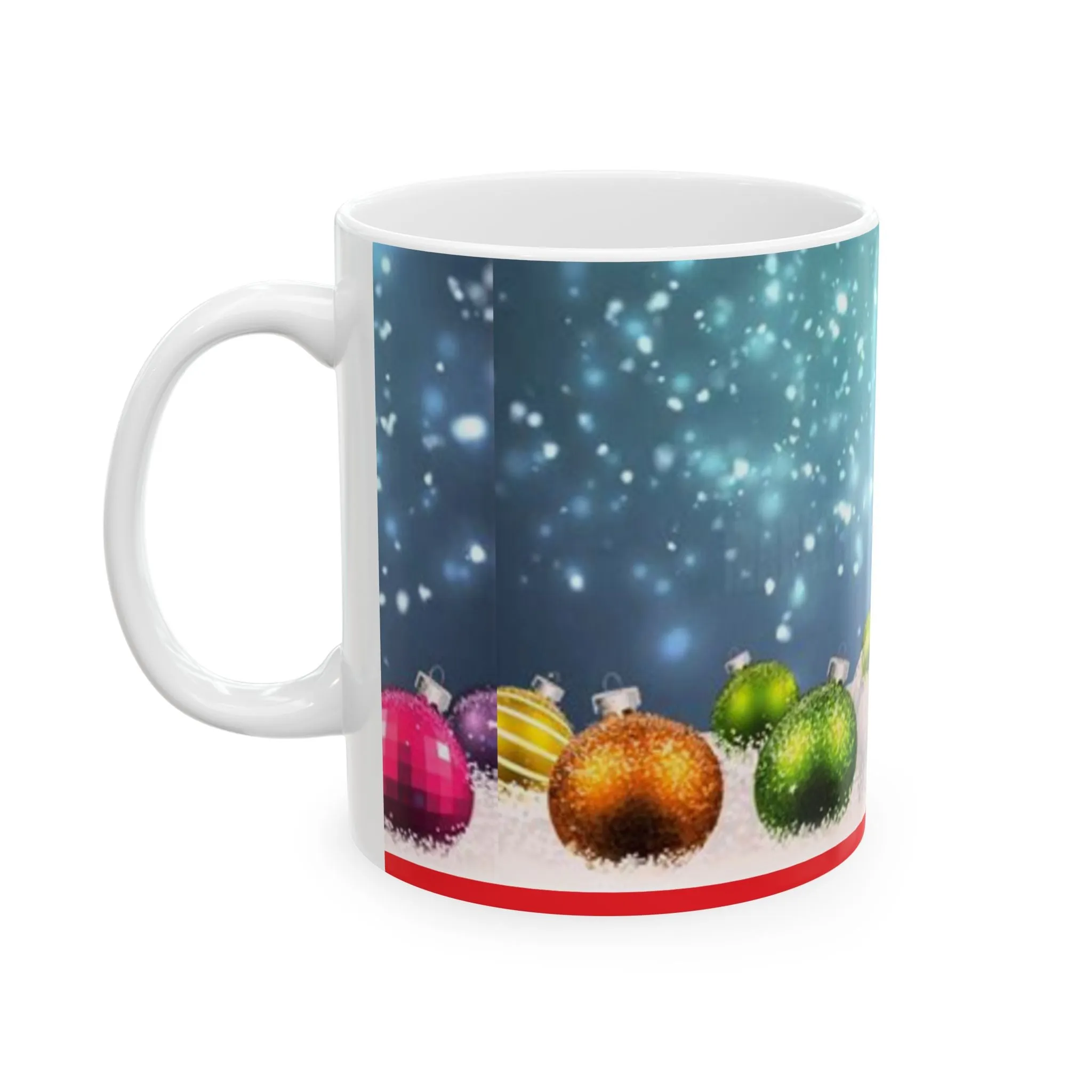 Princess Grace Festive Ornaments Ceramic Mug - Holiday Coffee Cup for Christmas Celebrations