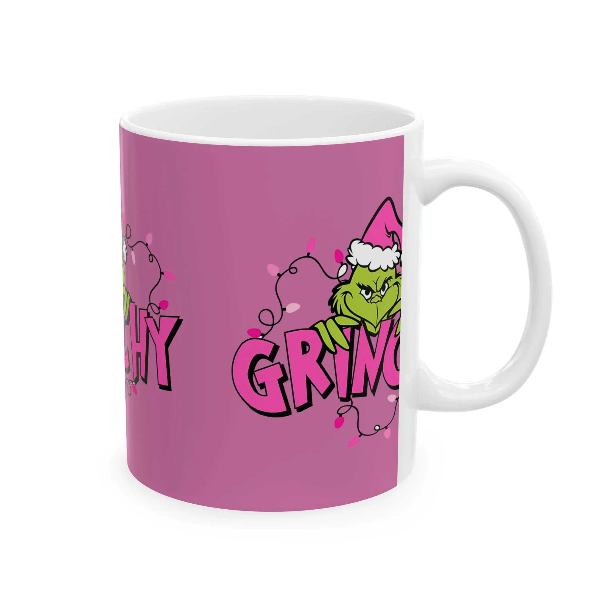 Princess Grace Grinchy Holiday Ceramic Mug - Fun 11oz & 15oz Gift for Christmas Lovers