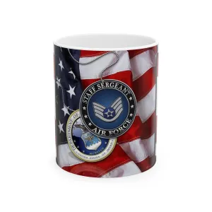 Princess Grace Patriotic Air Force Mug, Veteran Gift, Military Coffee Cup, Red White Blue Decor, Army Branch Appreciation