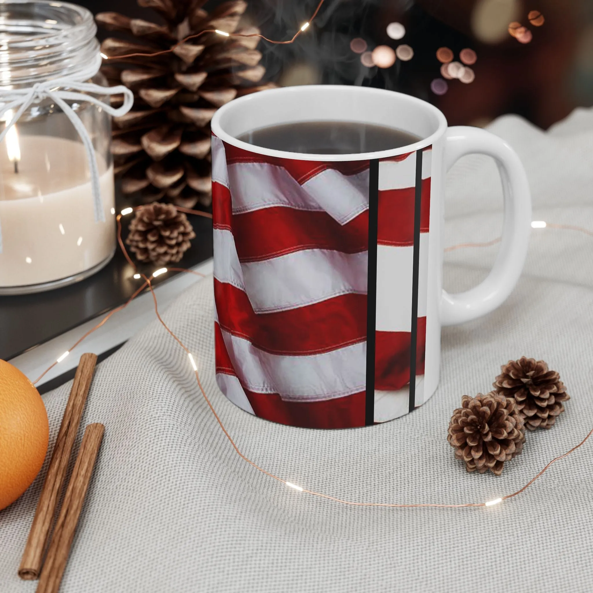 Princess Grace Patriotic Eagle Ceramic Mug - Perfect for Veterans Day, Independence Day, Coffee Lovers, Gifts, USA Decor