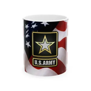 Princess Grace Patriotic U.S. Army Ceramic Mug | Military Gift, Coffee Lover's Dream, Veterans Day, Independence Day, Army Pride