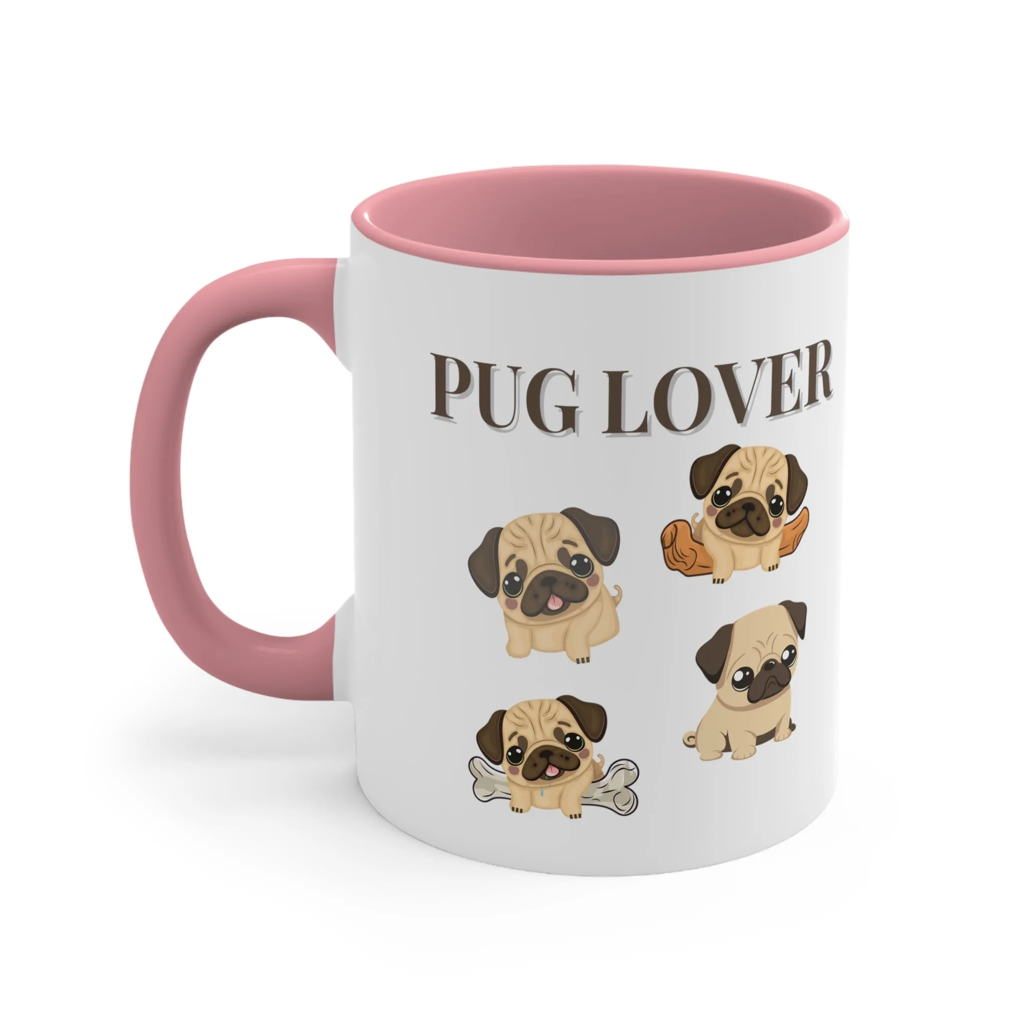 Pug Lover Cute Coffee Mug 11 0z Gifts for Dog Lovers, Pet Owners