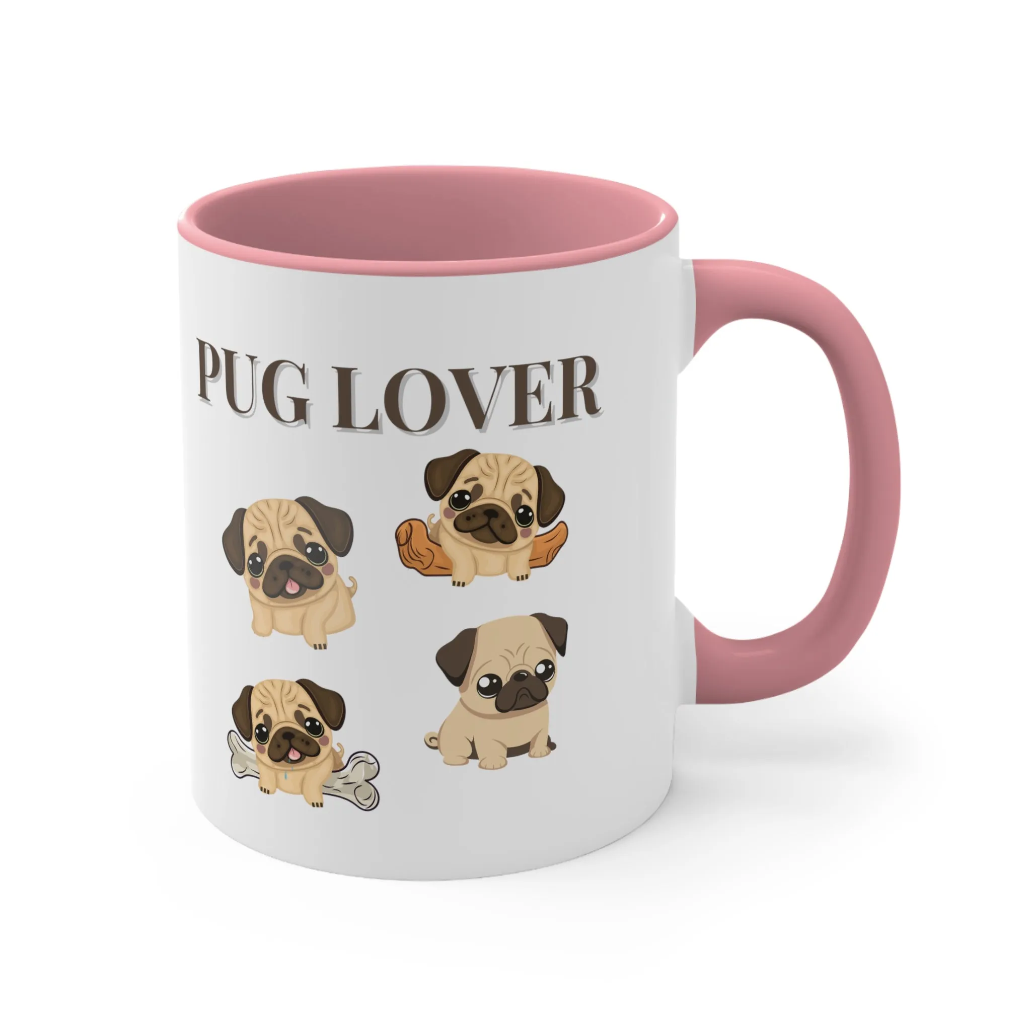 Pug Lover Cute Coffee Mug 11 0z Gifts for Dog Lovers, Pet Owners