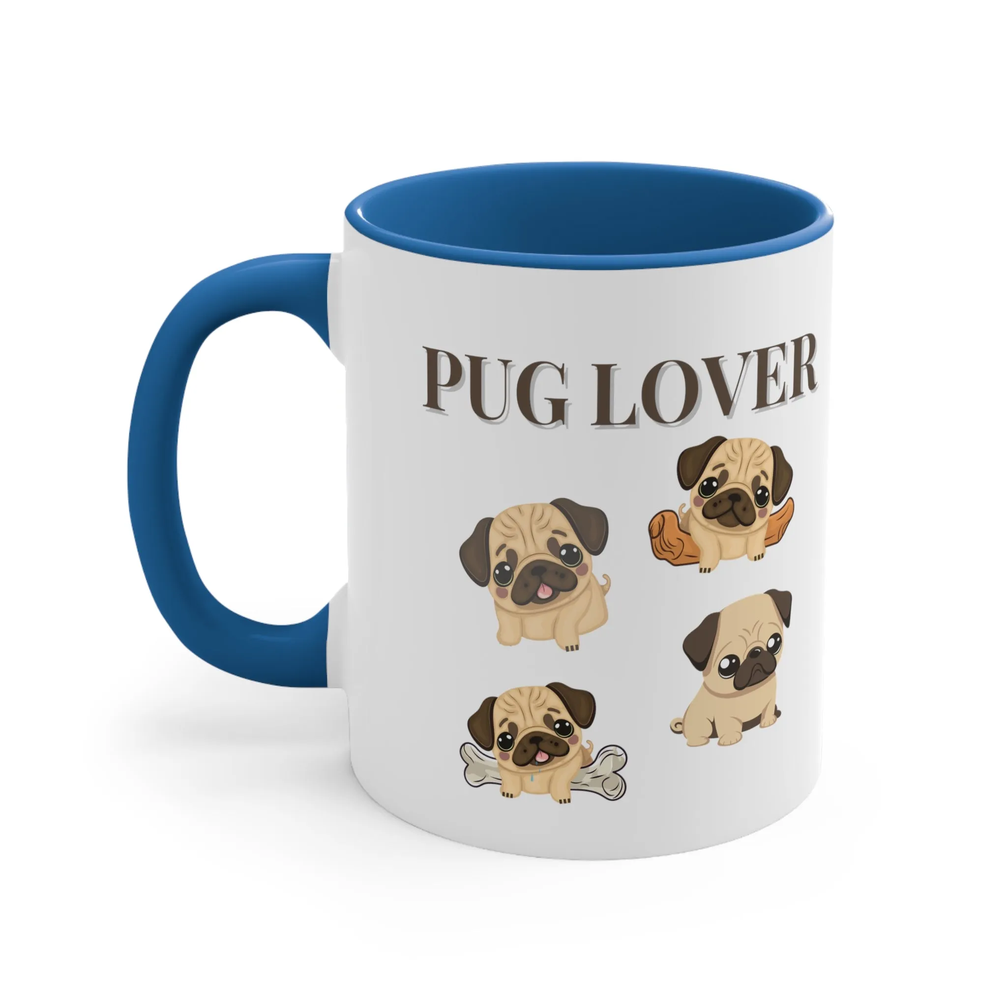 Pug Lover Cute Coffee Mug 11 0z Gifts for Dog Lovers, Pet Owners