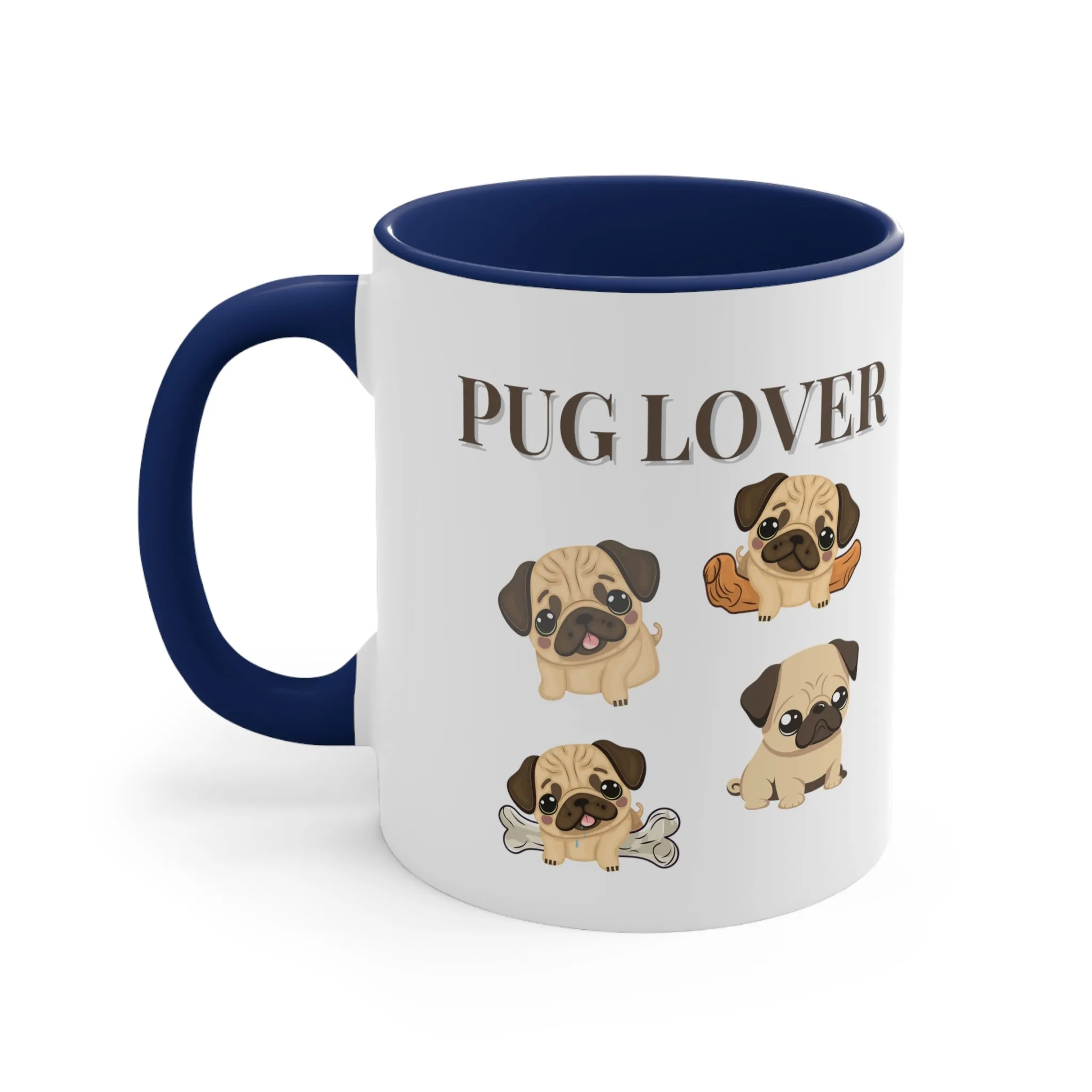 Pug Lover Cute Coffee Mug 11 0z Gifts for Dog Lovers, Pet Owners