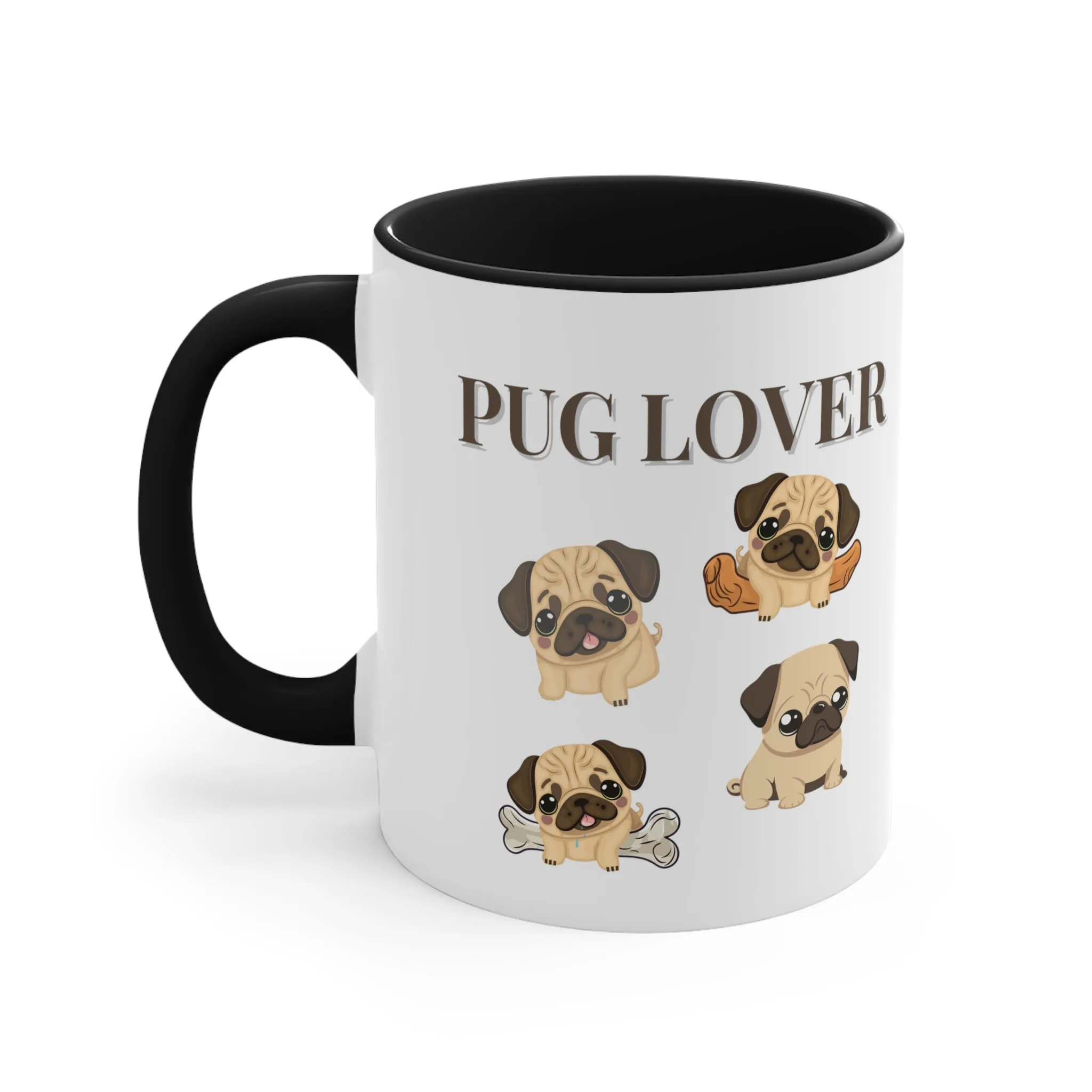 Pug Lover Cute Coffee Mug 11 0z Gifts for Dog Lovers, Pet Owners