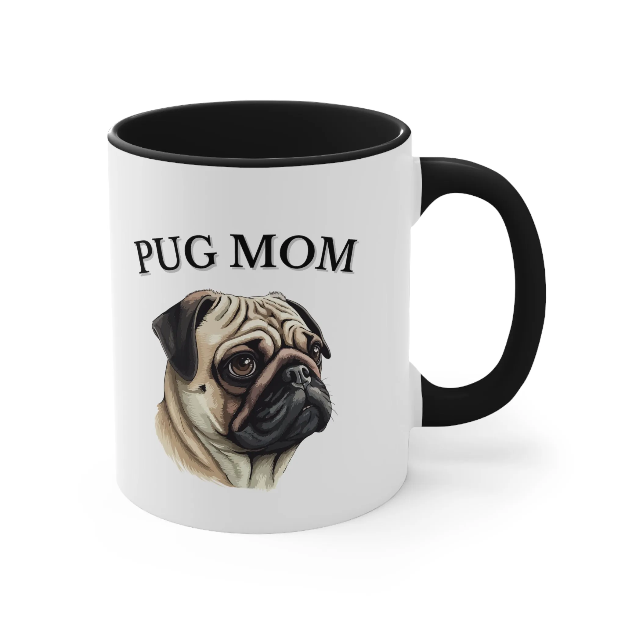 Pug Mom Multi-Color Coffee Mug for Pug Owners