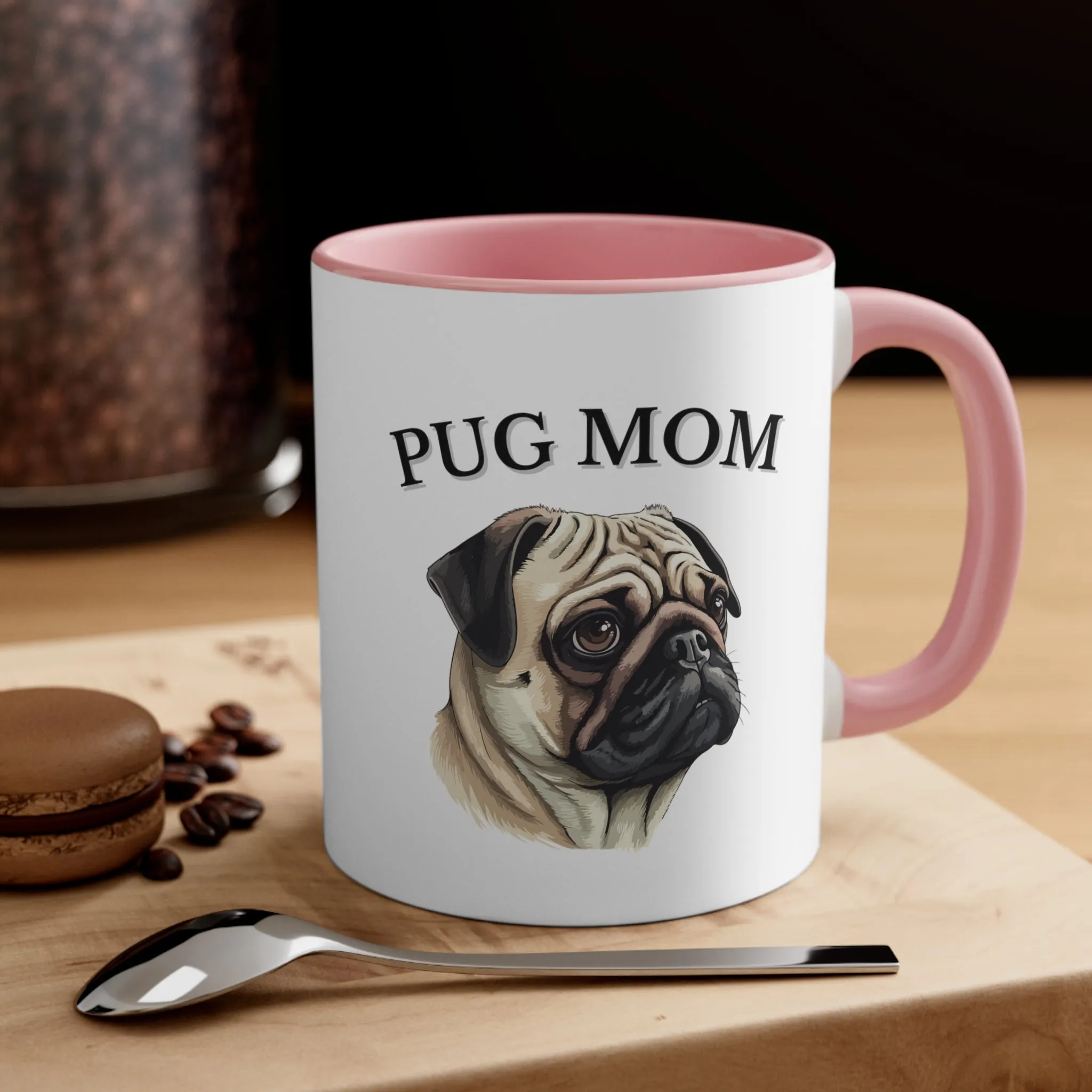 Pug Mom Multi-Color Coffee Mug for Pug Owners