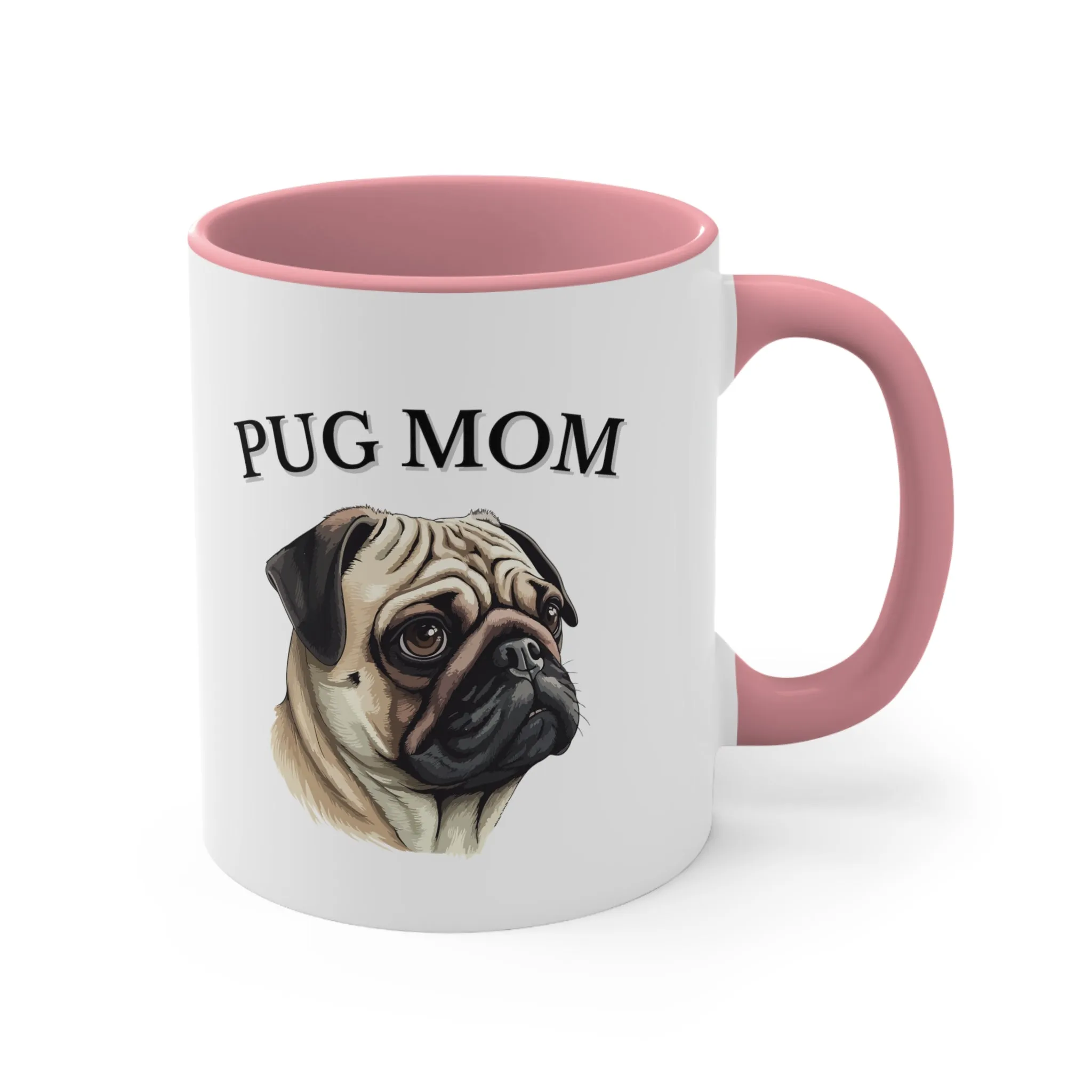 Pug Mom Multi-Color Coffee Mug for Pug Owners