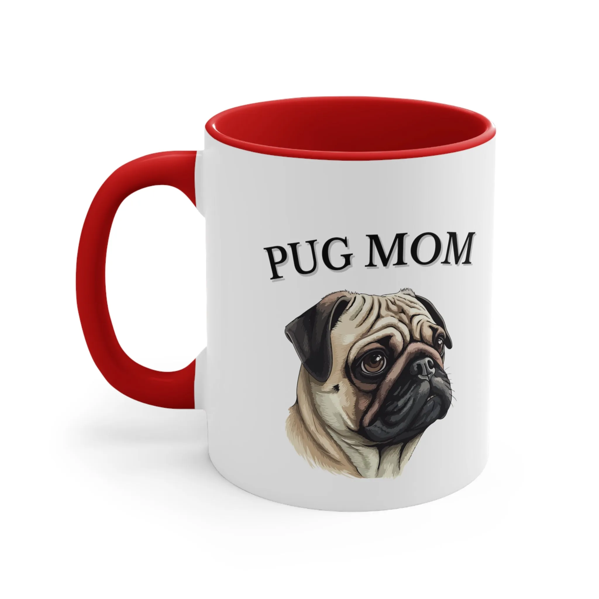 Pug Mom Multi-Color Coffee Mug for Pug Owners