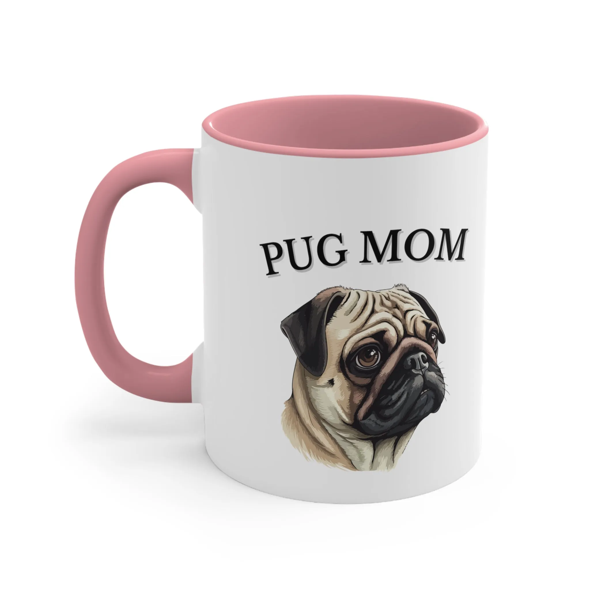 Pug Mom Multi-Color Coffee Mug for Pug Owners