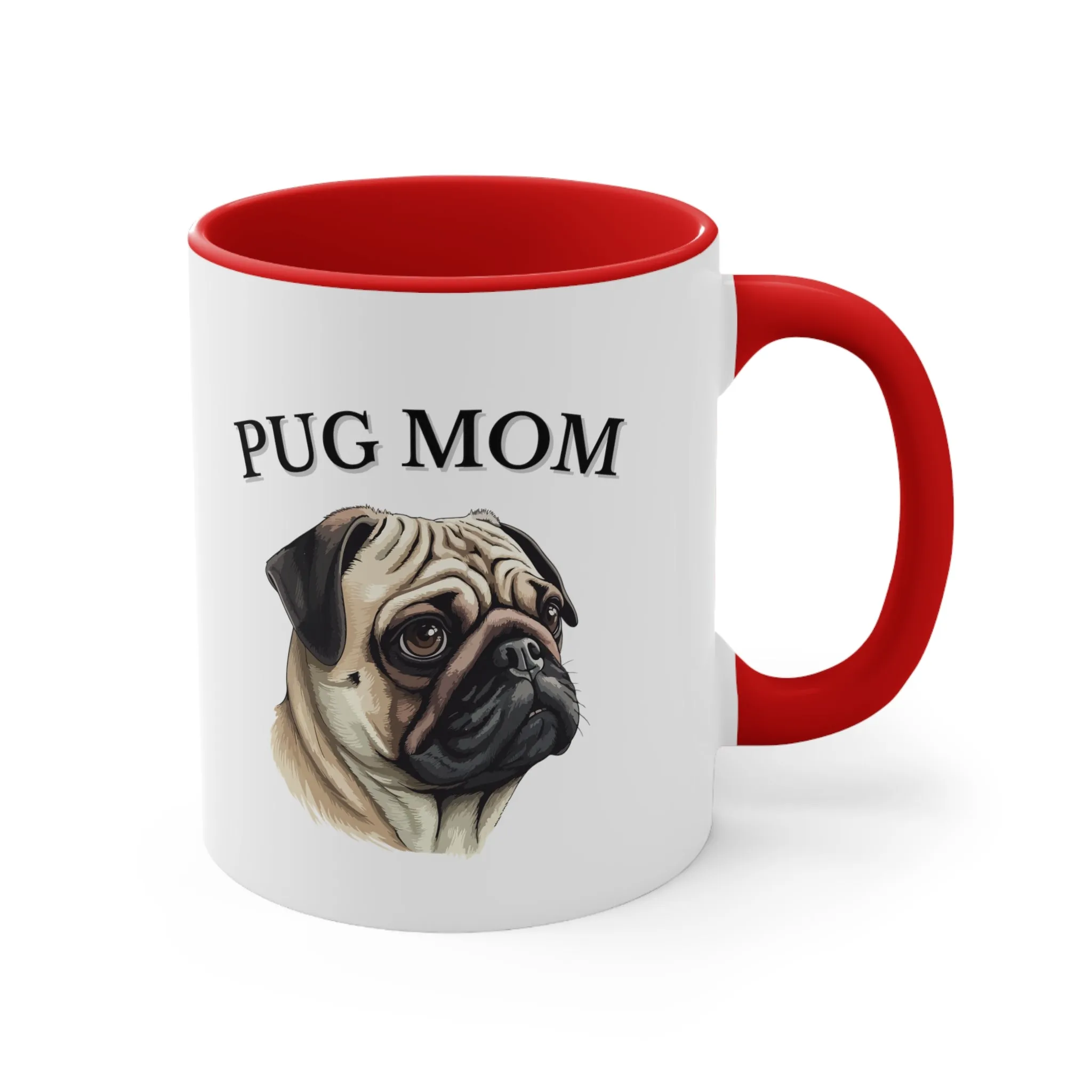 Pug Mom Multi-Color Coffee Mug for Pug Owners