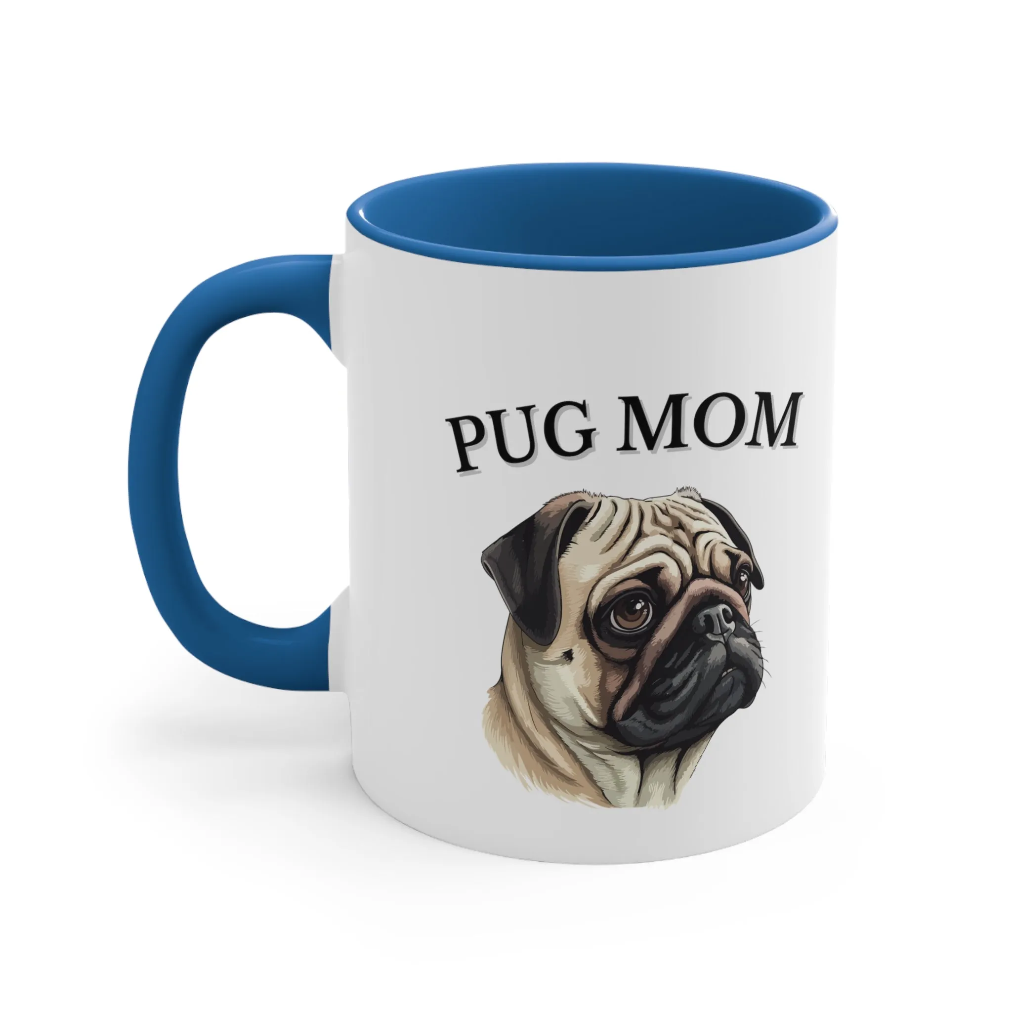 Pug Mom Multi-Color Coffee Mug for Pug Owners