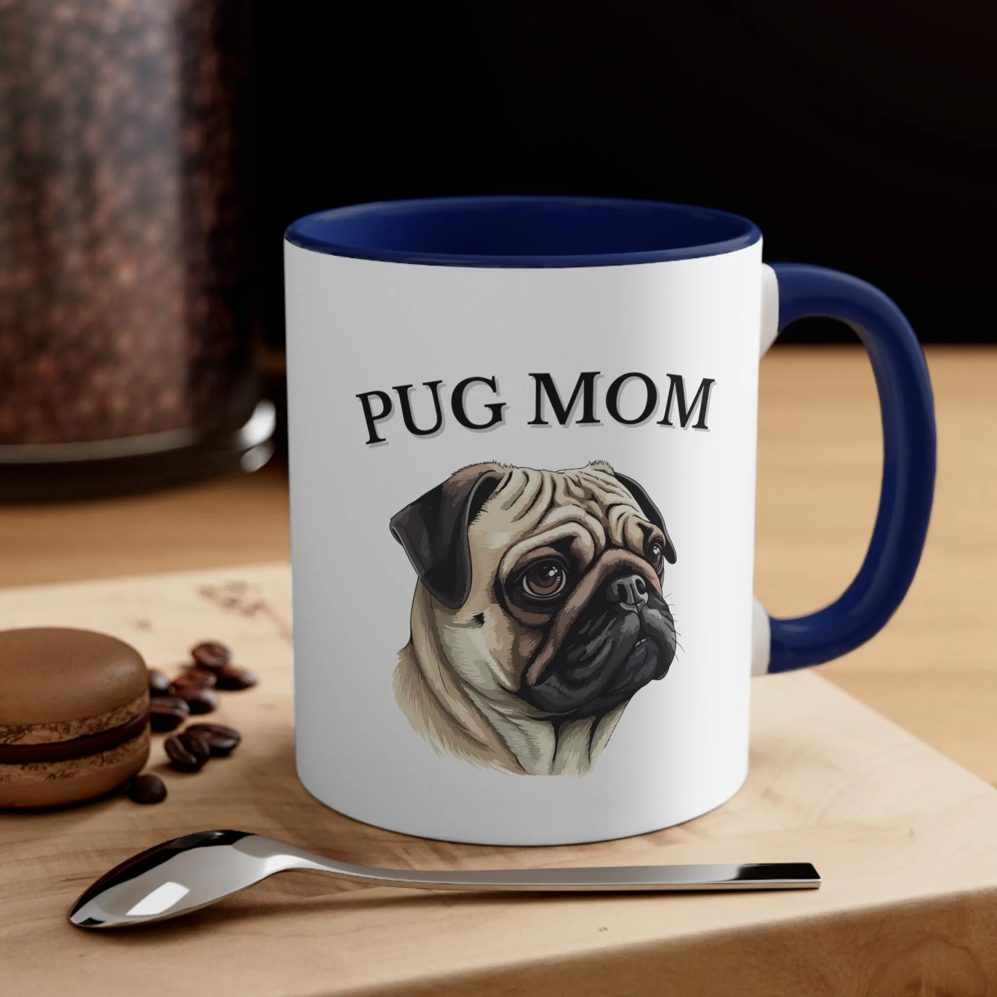 Pug Mom Multi-Color Coffee Mug for Pug Owners