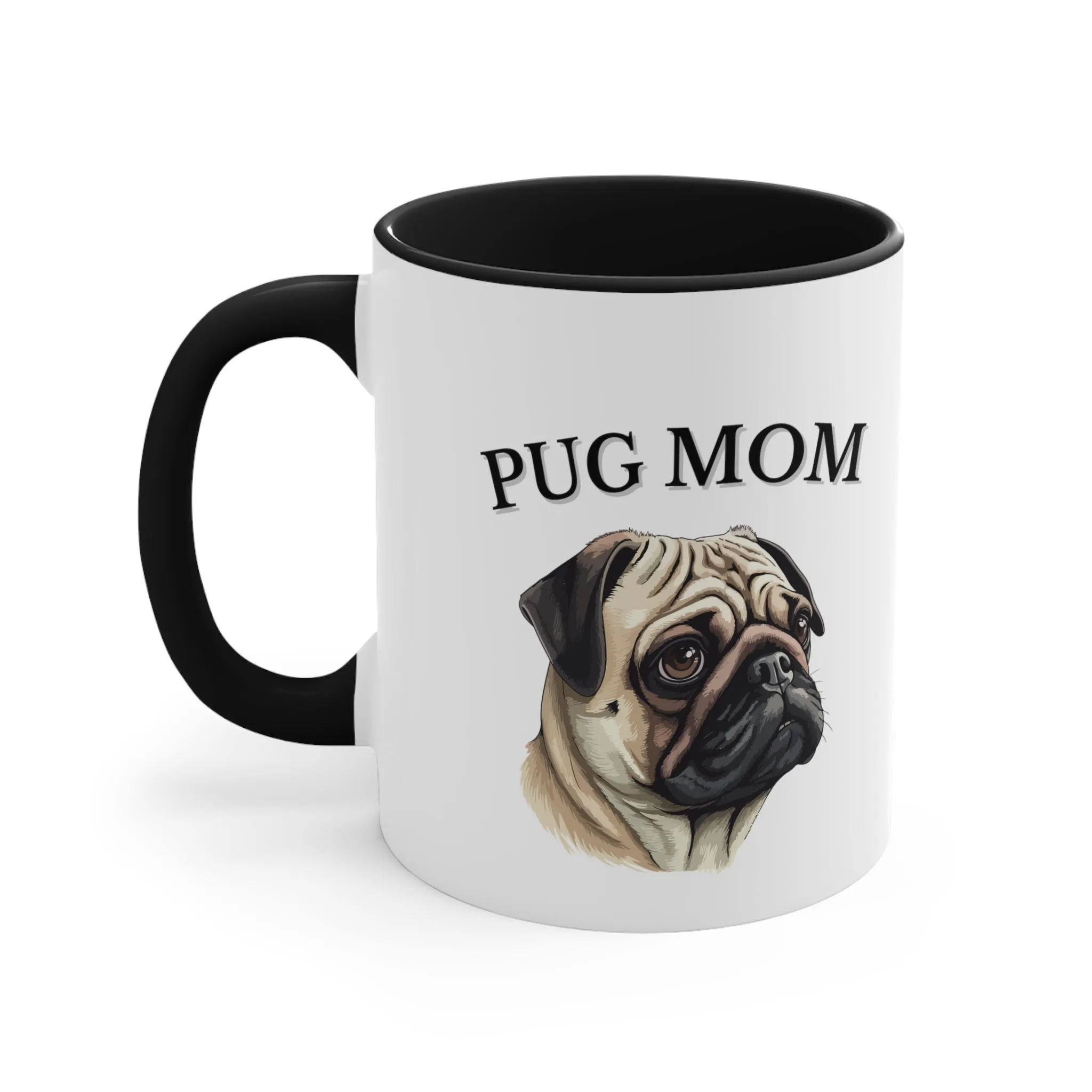 Pug Mom Multi-Color Coffee Mug for Pug Owners