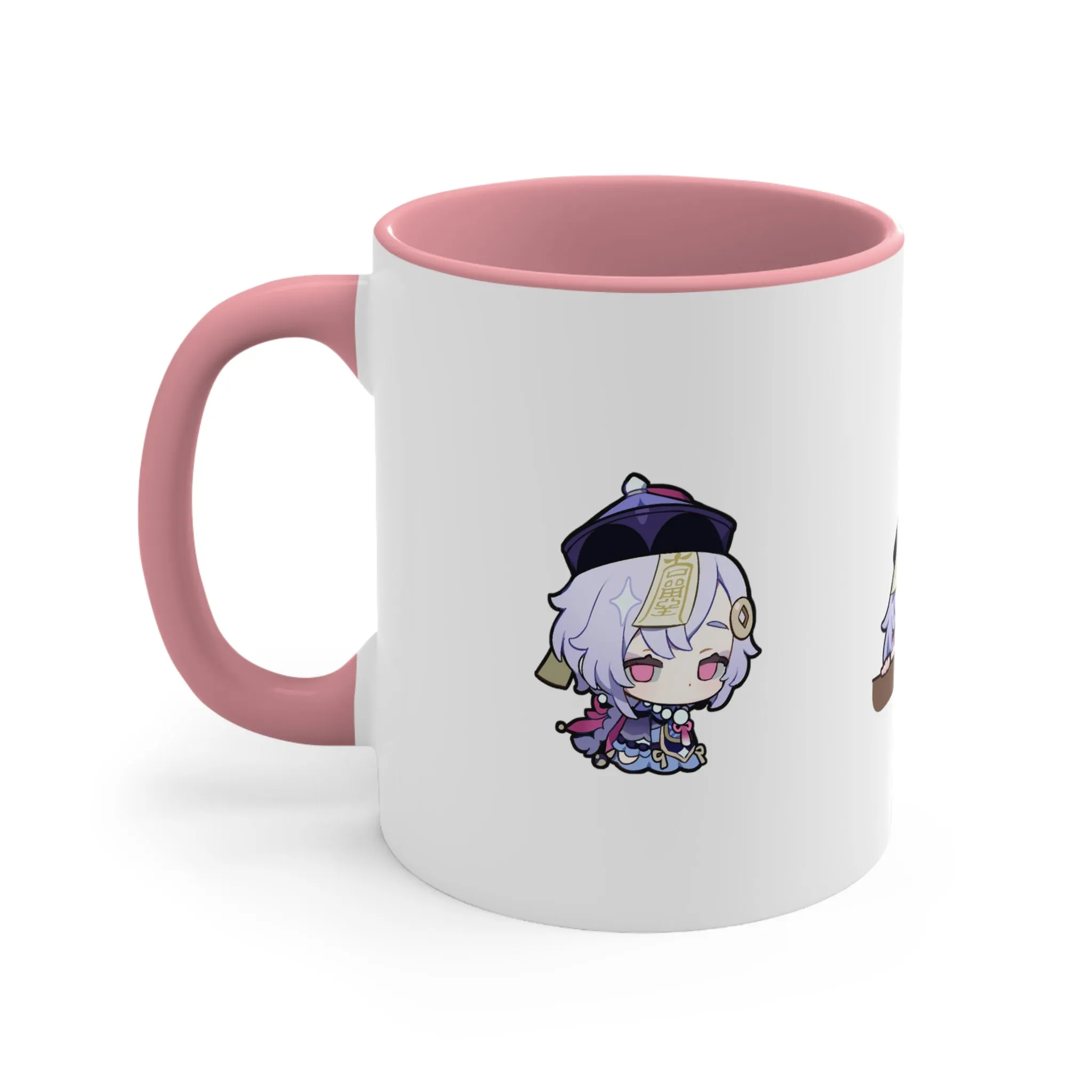 Qiqi Genshin Impact Accent Coffee Mug, 11oz Cups Mugs Cup Gift For Gamer Gifts Game Anime Fanart Fan Birthday Valentine's Christmas