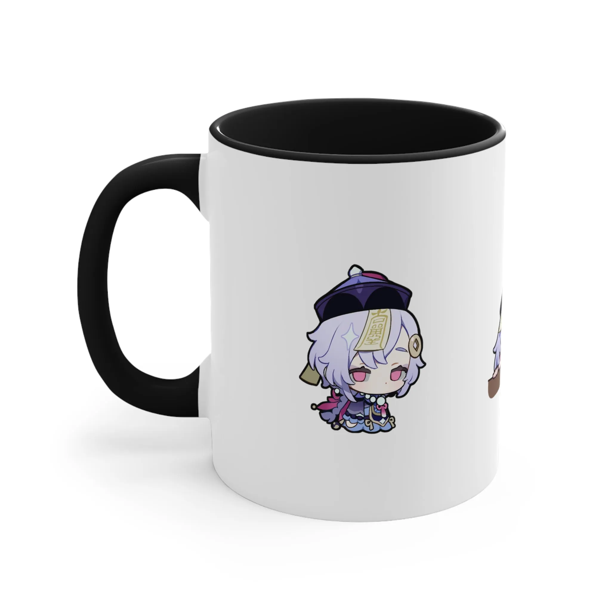 Qiqi Genshin Impact Accent Coffee Mug, 11oz Cups Mugs Cup Gift For Gamer Gifts Game Anime Fanart Fan Birthday Valentine's Christmas